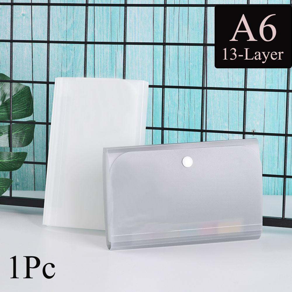 Storage Pockets Paper Organizer File Classify Filing Box Self Standing Briefcase Document Holder