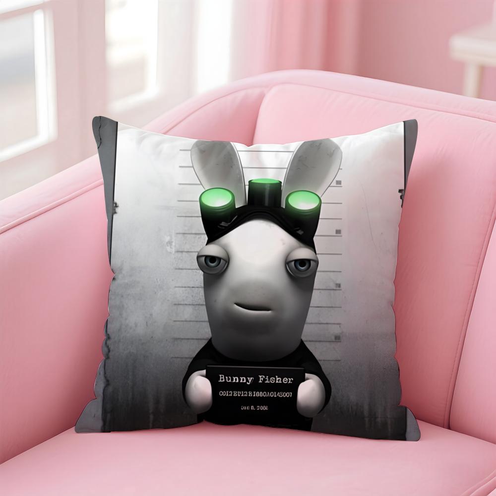 Чехол на подушку R-Rabbids I-Invasion для дома и автомобиля, многоцелевой, двусторонний, мягкий и прочный, для повседневного использования