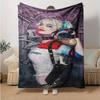 Harley Quinn Inspired Costume Set - Cosplay Outfit for WomenPrint Blanket, Soft Blanket For Sofa Office Bed And Travelling Daughter Birthday