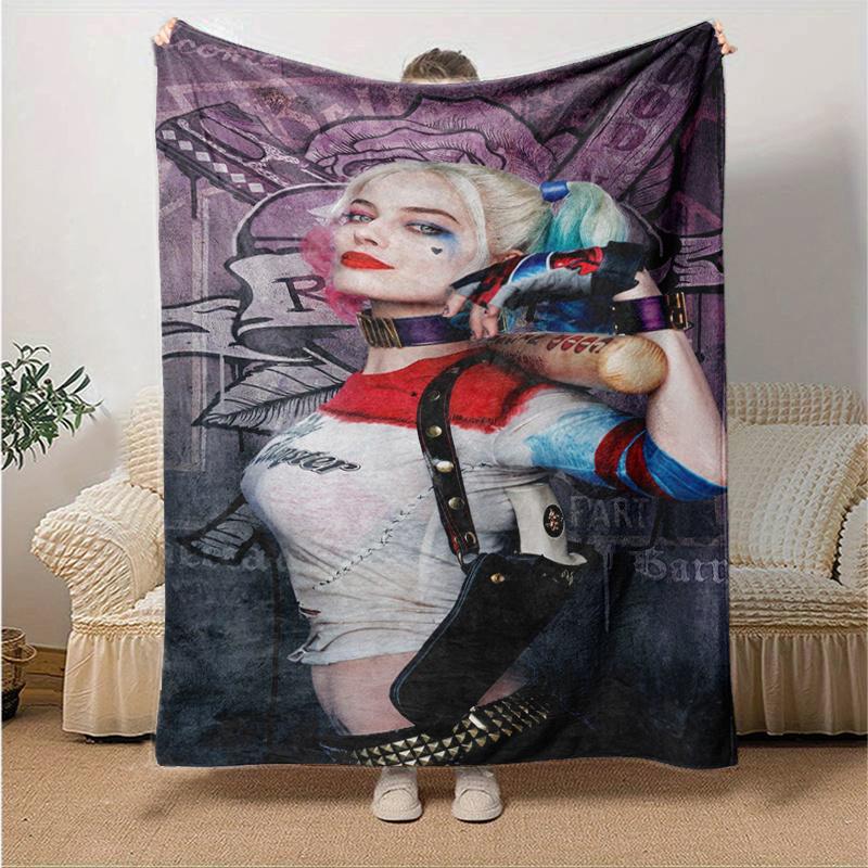 Harley Quinn Inspired Costume Set - Cosplay Outfit for WomenPrint Blanket, Soft Blanket For Sofa Office Bed And Travelling Daughter Birthday