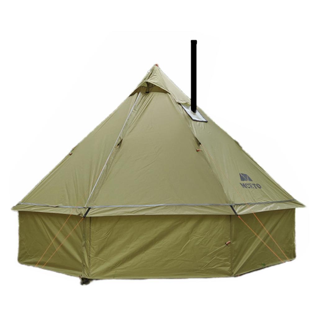 2-4 People Tipi Hot Tent with Stove Jack Camping Pyramid Teepee Tent for Camping Backpacking