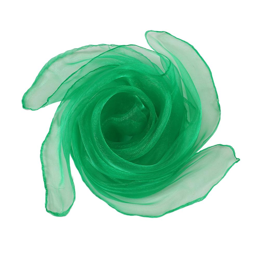 6 Solid Colors Thin Chiffon Nylon Silk Scarf Magic Show Performance Dance Candy Square Scarf Transparent Neckerchief Shawl