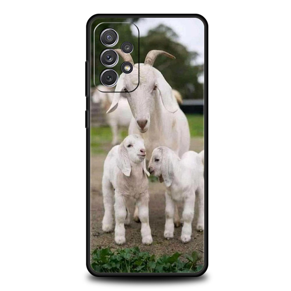 Мультяшный Милый Козлик Чехол для Телефона Для Samsung Galaxy A15 A13 A51 A71 A41 A31 A21S A03S A05 A35 A32 A55 A23 A25 A33 A53 A73 5G Чехол