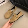 Женские замшевые туфли на одной подошве Birkenstock в стиле французского ретро, новая модель осень-зима, универсальные, с пряжкой-ремешком
