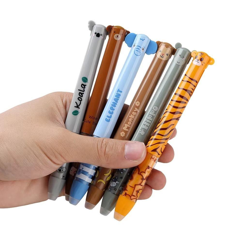 Double Ink Color Ballpoint Pen Animal Design Neutral Pen Multifunctional Gel Pen Stationery