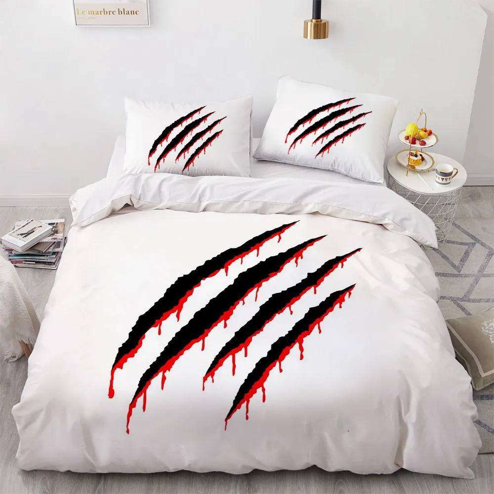 Black and White Grimace Duvet Cover Black Cartoon Dryad Ghost for Children Boys Gifts Bedroom Decoration Polyester Quilt Cover