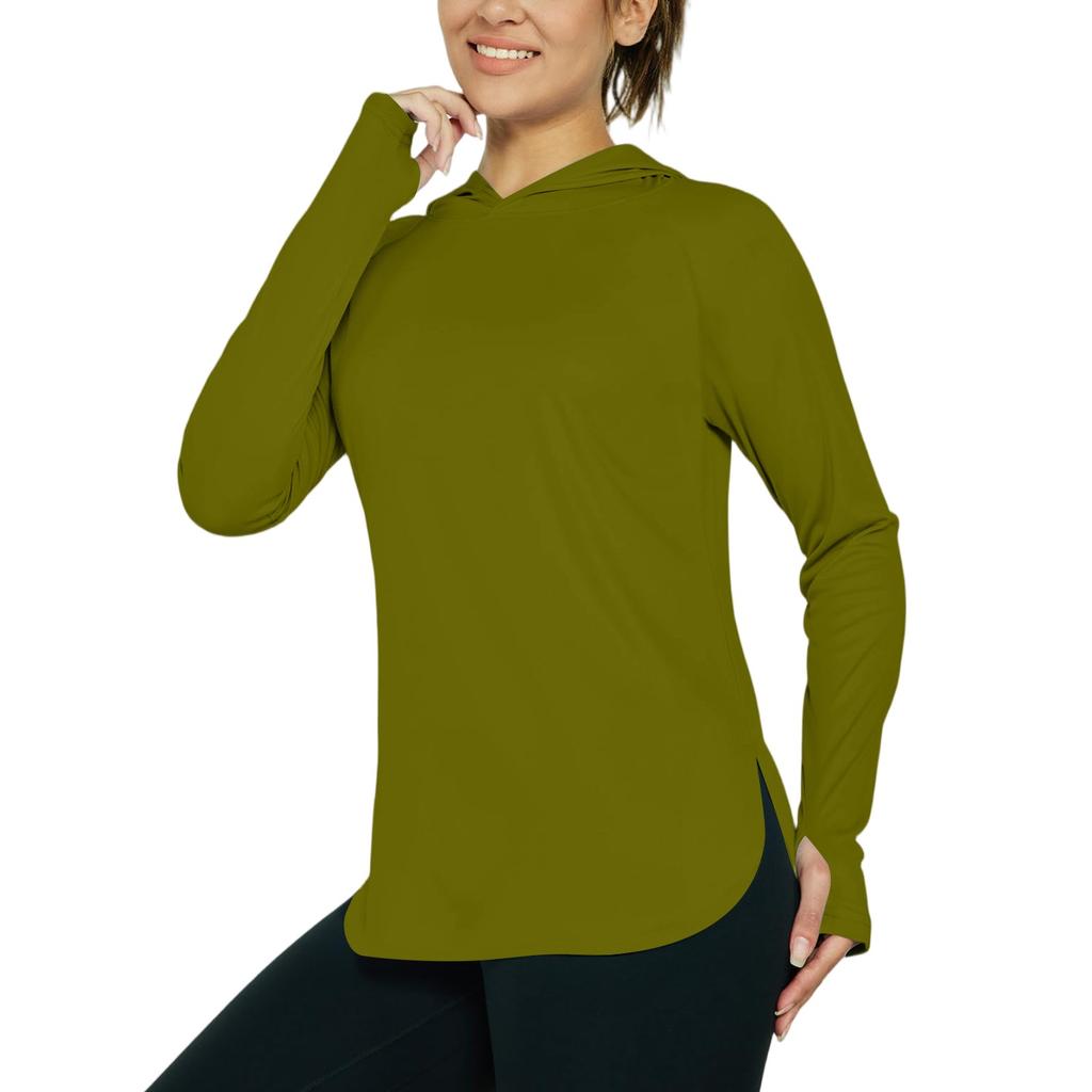 Женская рубашка Sunblock Ice Silk с капюшоном Upf 50+ с длинным рукавом, легкая быстросохнущая футболка для походов