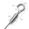 Outdoor Adjustable Steel Wire Hanging Rope with Safety Hooks