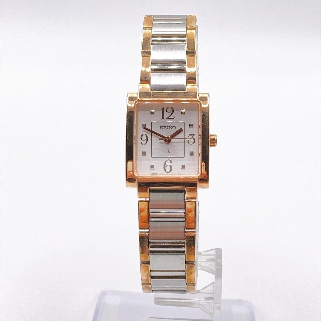 Used SEIKO LUKIA Women's Watch Quartz Pink Gold With Box 444