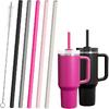 12.2” Silicone Straws Reble for Stanley/Simple Modern/Meoky 30 oz 40 oz Tumbler, 5 Pack Reble Long Rubber Drinking Straw for 64 oz Water Bottle,