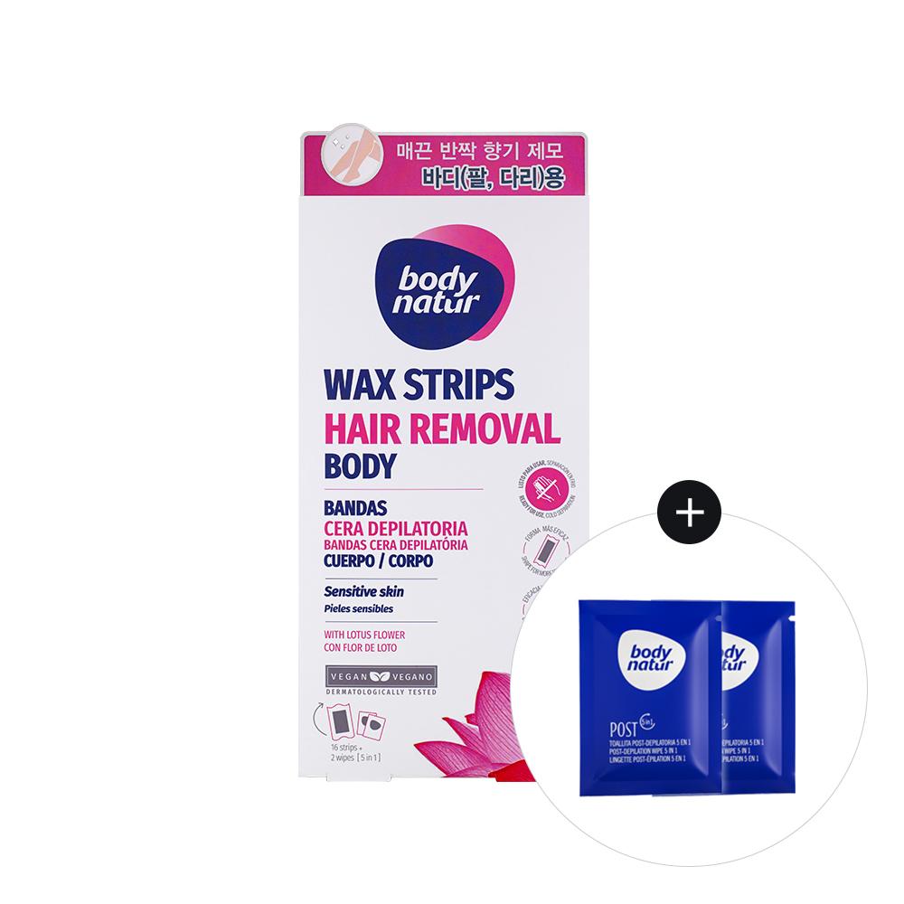 Bodynatur Hair Remover Wax Strips (Choose 1 of 2 Types) (16 Sheets)