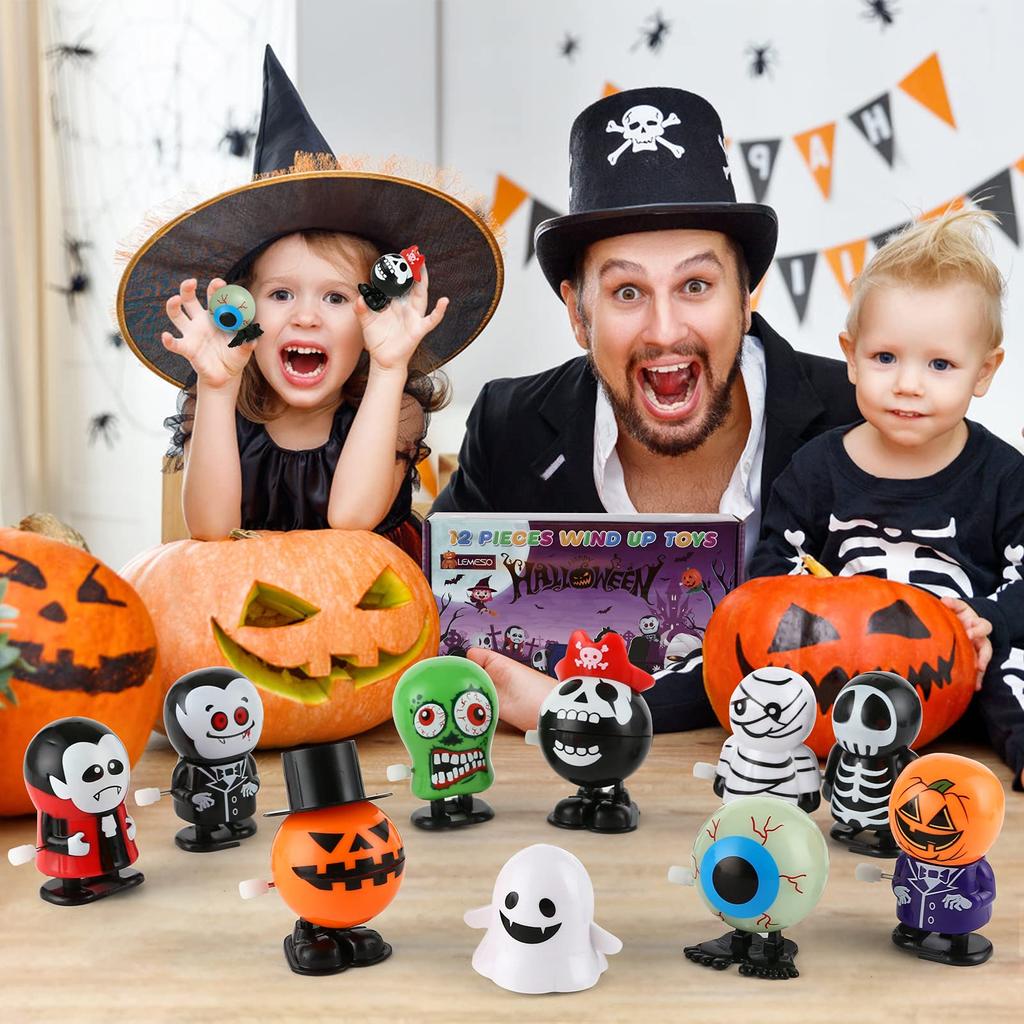 LEMESO Призовые игрушки на Хэллоуин для набора на Хэллоуин Вечеринка на Хэллоуин Поставляется в кейсе Заводные Дети, 12, Сувениры, Подарки, Призы, Аксессуары, Игрушки,