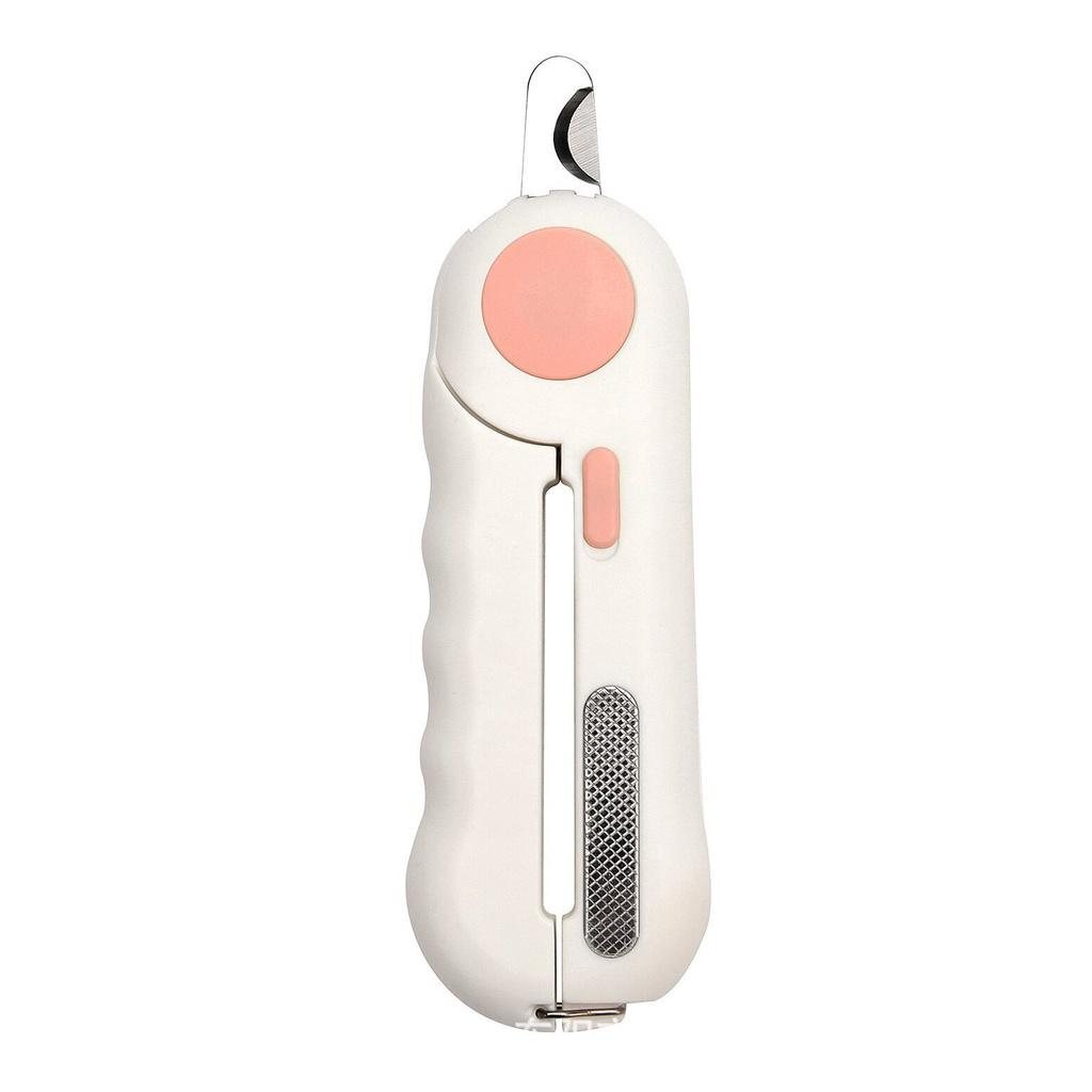 Multi-functional Pet Nail Clipper With Led Light Dog Nail Trimmer With Bloodline Guard Green)