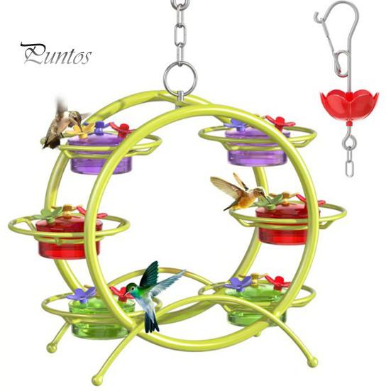Кормушка для колибри для улицы, герметичная конструкция колеса, кормушка Bilds с портами для кормления, защищенными от муравьев и пчел, для декора сада на заднем дворе