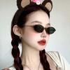 PC Women HD Sunglasses Leopard Print Anti-UV Glasses Catwalk Cat Eye Sunnies  Punk Style