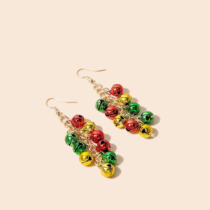 2022 Christmas Series Color Matching Bell Earrings Holiday Earrings Women