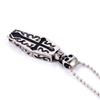 Vintage Gothic Coffin Skull Human Skeleton Pendant Cross Chain Necklace