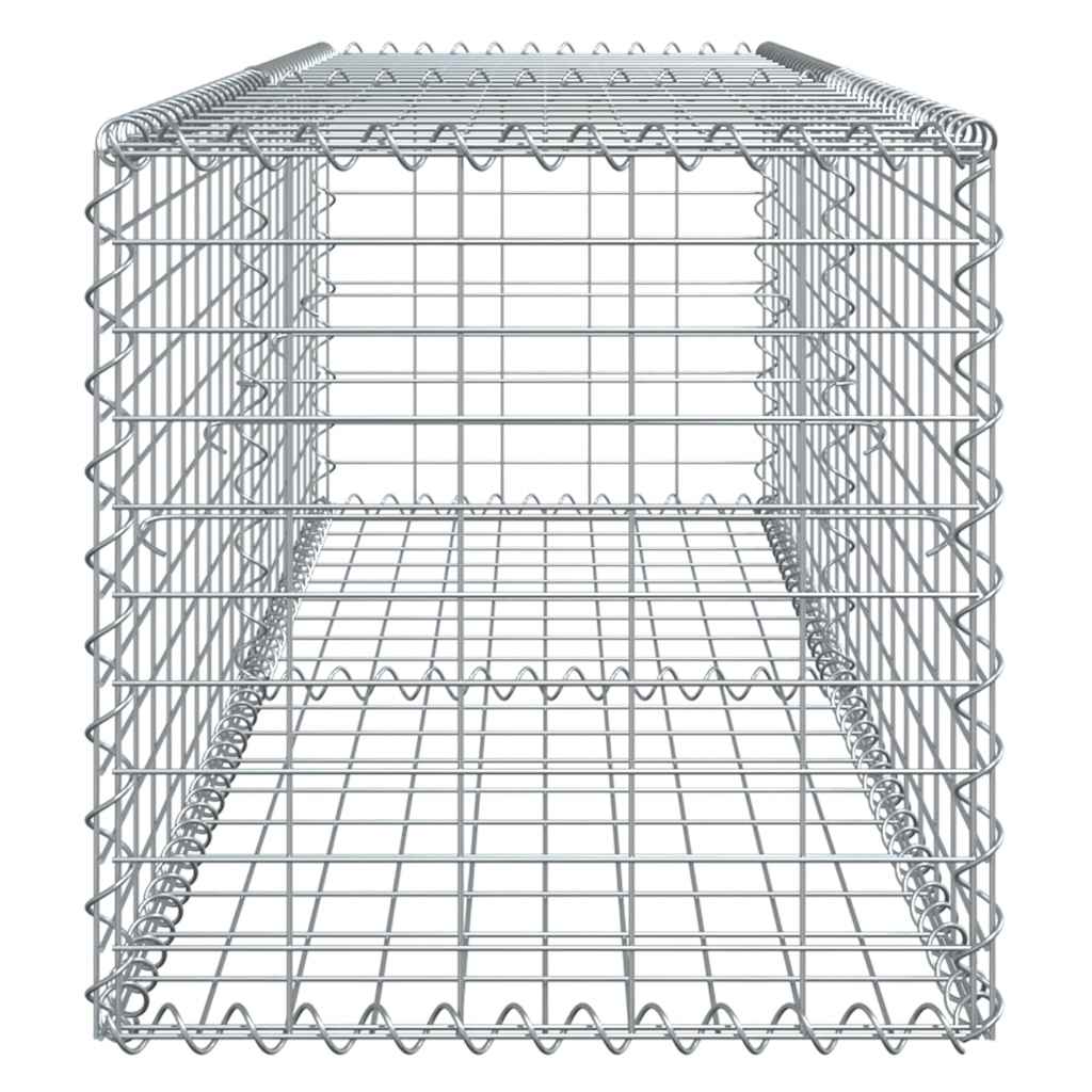 Gabion with Lid 200x50x50 cm Galvanized Iron