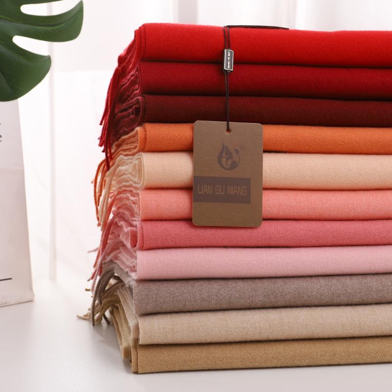 Winter Scarf For Women Long Warm Cashmere Scarves Hijab Solid Lady Shawl Wrap Female Pashmina Bandana Head Scarfs Echarpe