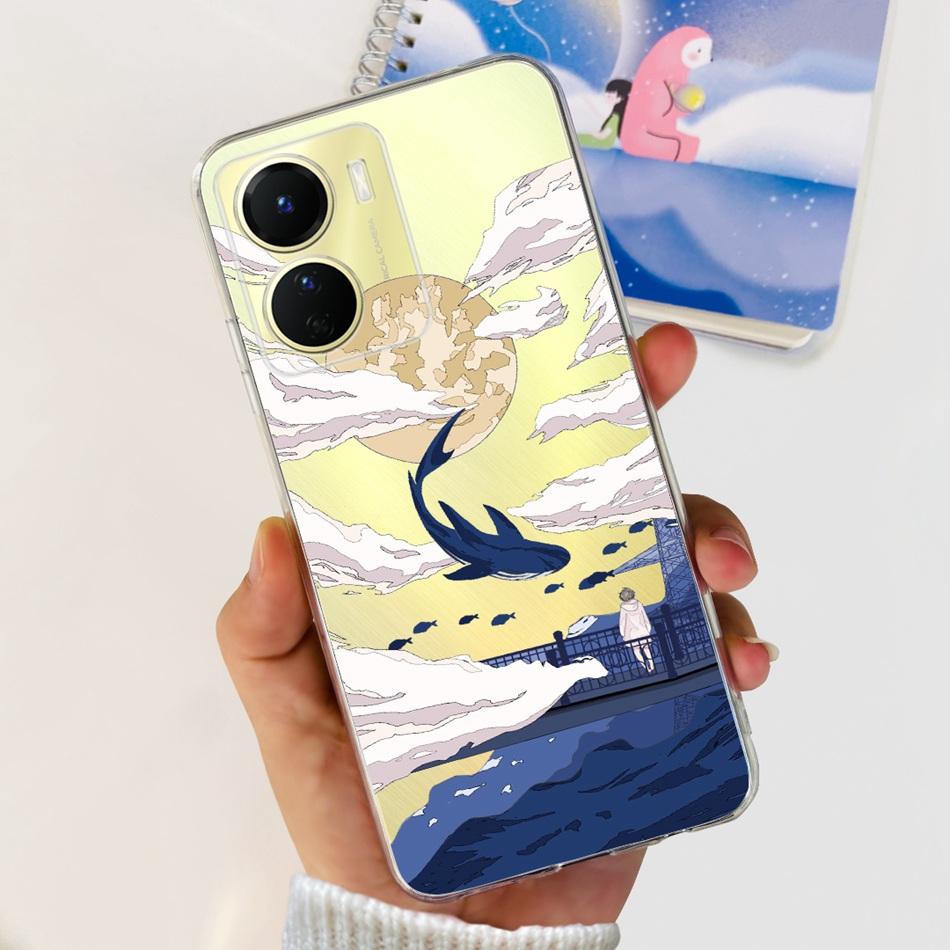 Чехол для Vivo Y16 Чехол для Vivo Y56 5G V2225 Модный узор Мягкий силиконовый чехол из ТПУ для Vivo Y16 Y 16 4G V2204 V2214 Чехлы для телефона