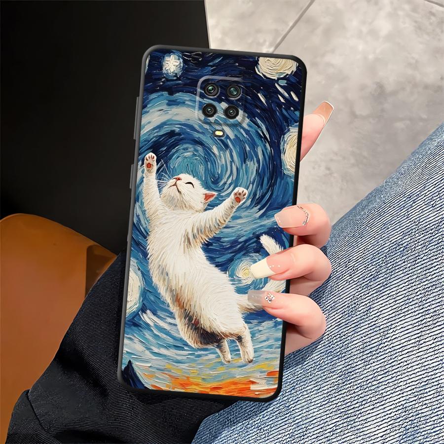 Милый Мультяшный Кот Чехол для Телефона для Xiaomi Redmi Note 14 13 Pro Plus 12C 13C K80 10 12 11 A1 A3 14C A4 A5 9 8 7 A1 A2 K40