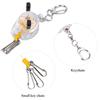 Брелок для ключей с рыболовной катушкой и выдвижной стальной проволочной пряжкой-зажимом для ремня
