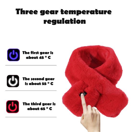 Heated Scarf Women USB Rechargeable Electric Heating Scarf with Intelligent Temperature Control Quick Heating Scarf