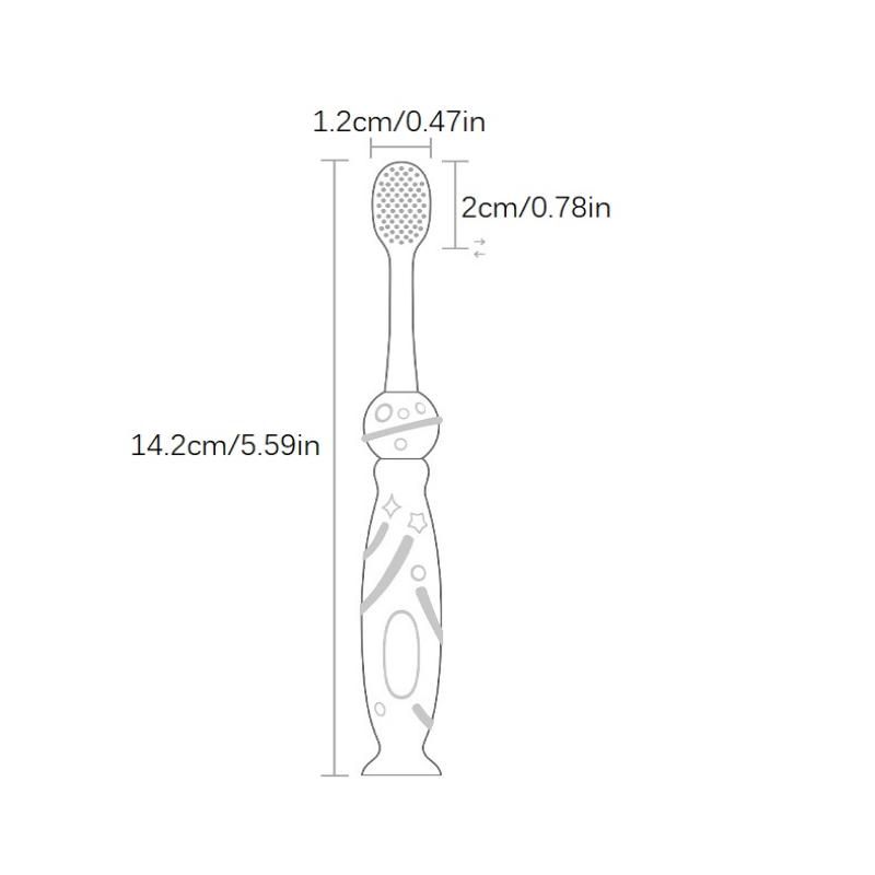 2 шт. Детские зубные щетки с фтором, высокой плотности, с тонкой щетиной, для молочных зубов, с мягкой щетиной и подставкой-присоской