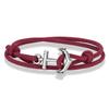 Nautical Men Anchor Bracelet Handmade Adjustable Surfering Rope Braslet Unfading 3mm Thin String Braclet Homme
