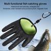 1/2Pcs Fishing Gloves with Magnet Release Anti-Slip Textured Grip Puncture Resistant Waterproof Catch Fish Gloves