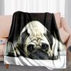 1PC Dog cute printed blanket, all season lightweight home office outdoor nap multifunctional blanket A15