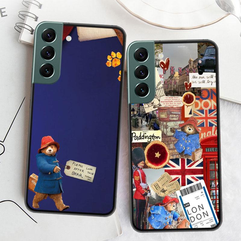 Милый Чехол для Телефона с Мишкой Паддингтоном Для Samsung Galaxy S22 S25 Ultra S21 S10 Plus S26 Edge S20 S23 S24 FE Чехол Силиконовый Мягкий