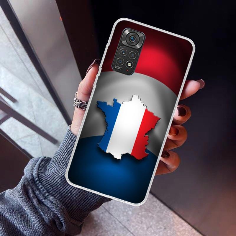 France Flag Phone Case For Xiaomi Redmi Note 10 11 12 13 14 15 Pro Plus 11S 12S 14S 11T 11E 10S Soft TPU Back Cover Redmi Note 1