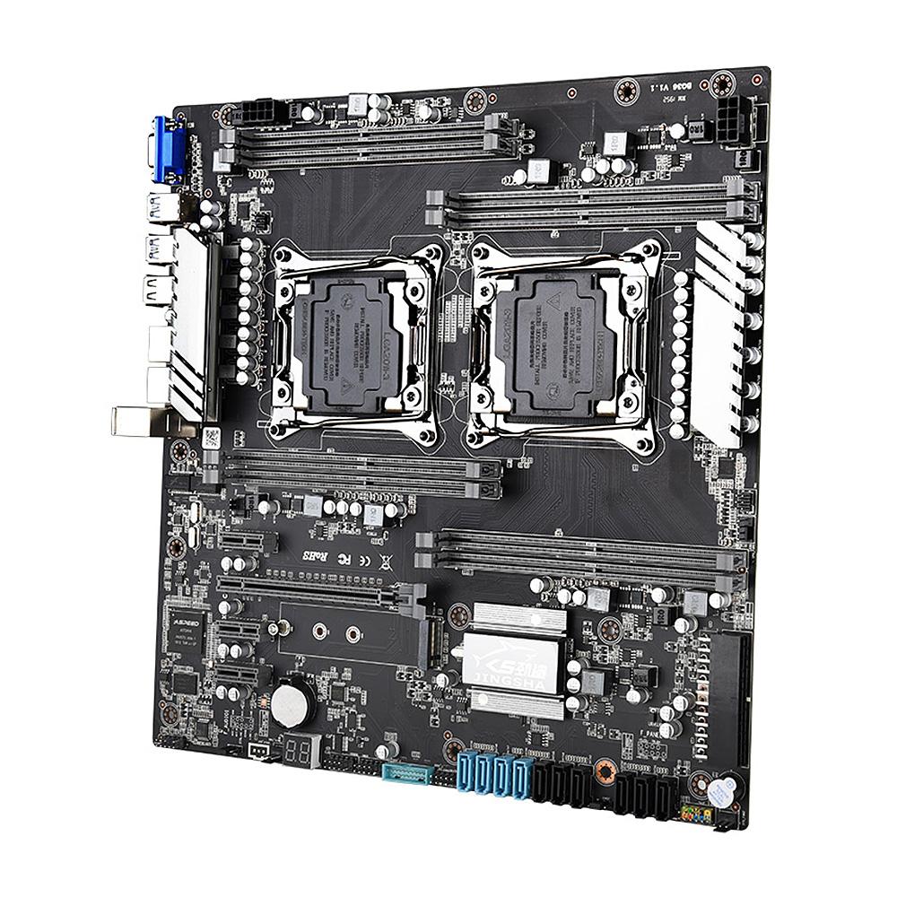 Материнская плата Jingsha X99 Dual Gaming с 8 слотами памяти DDR4 и поддержкой 10 портов SATA3.0