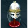 Medieval Armor Helmet 18 Gauge Fine Hand Carved Design with Leather Liner