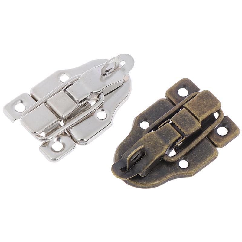 2Pcs Jewelry Chest Box Antique Metal Buckle Suitcase Case Toggle Lock Hasp Latch