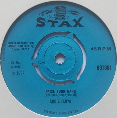 7-дюймовая пластинка EDDIE FLOYD - Raise Your Hand / I've Just Been Fe 601001 Stax 1967 UK Соул/Фанк Б/У