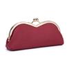 Elegant Leather Glasses Case Compact Portable Sunglasses Storage Bag Protective Soft Leather Kiss Buckle Case