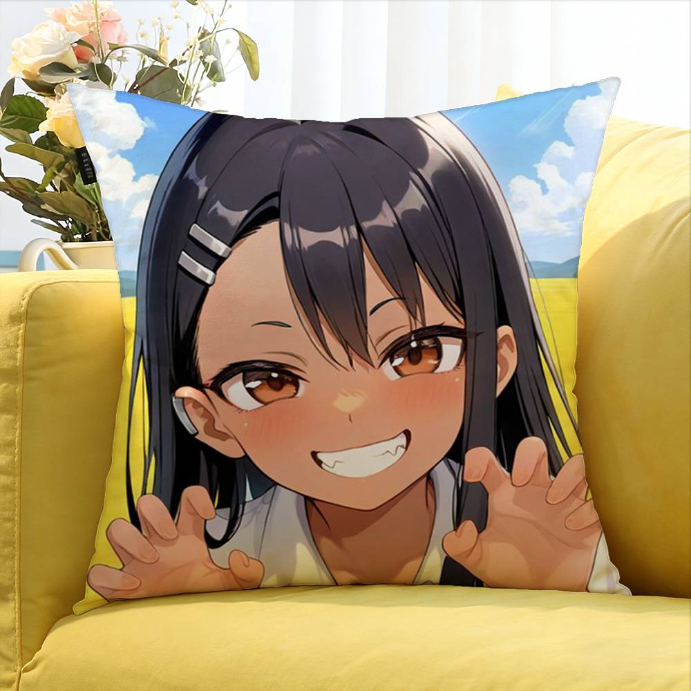 1Pc Nagatoro Hayase Anime World Various Sizes Square Pillow Case For Car Home Bedchamber Decor