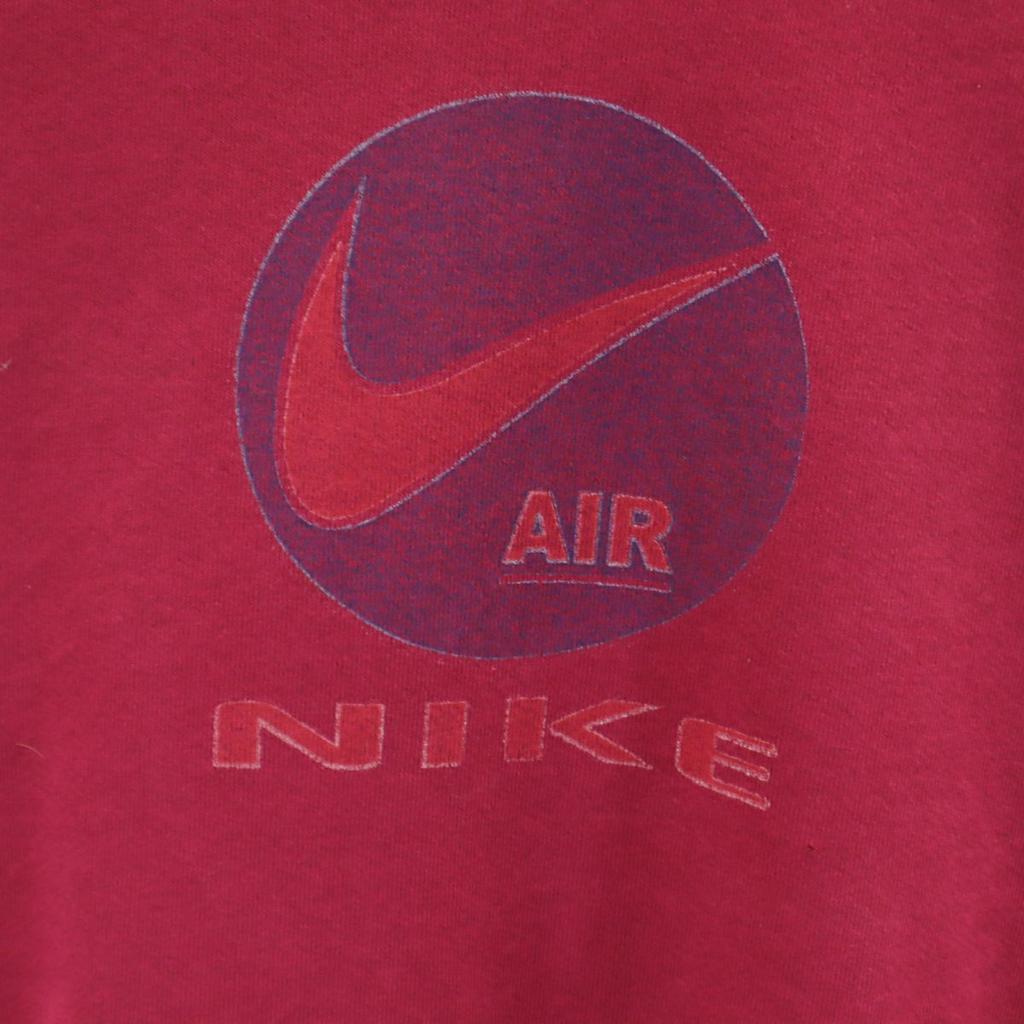 Nike Старый Тренировочный лонгслив Серия Красный Начес с изнаночной стороны Толстовка Мужской Б/у