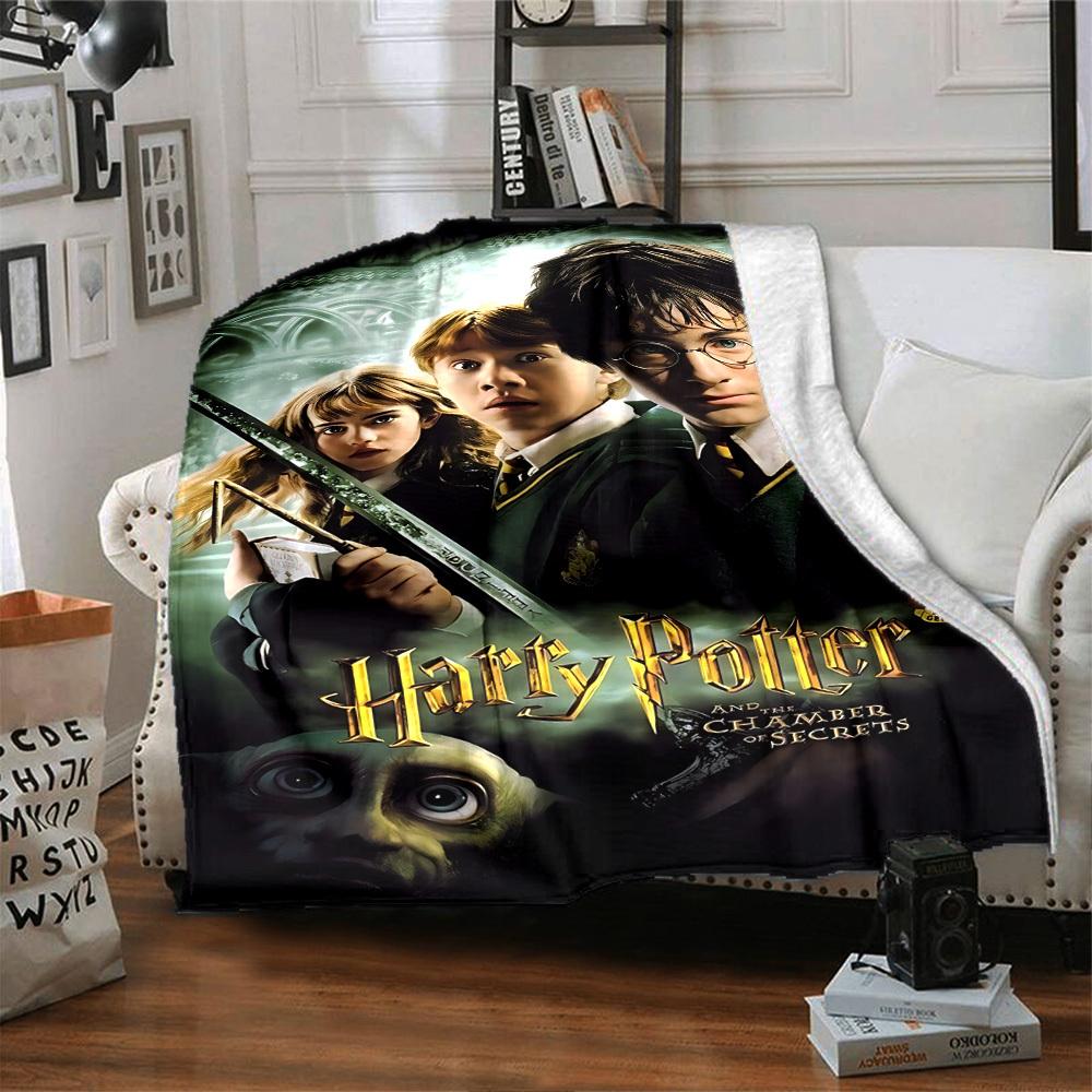 1pc Harry Potter Chamber of Secrets Flannel Blanket Soft Warm Throw for Home, Office, Travel, All-Season Cozy Bedding GiftL1176