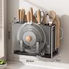 Magnetic Kitchen Knife Holder with Pot Lid & Cutting Board Rack