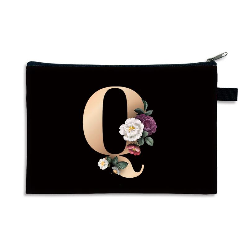 Креативный мешочек для мелочи с принтом 26 букв, парусиновый полиэстер, на молнии, маленькая сумка, многофункциональный кошелек для переноски