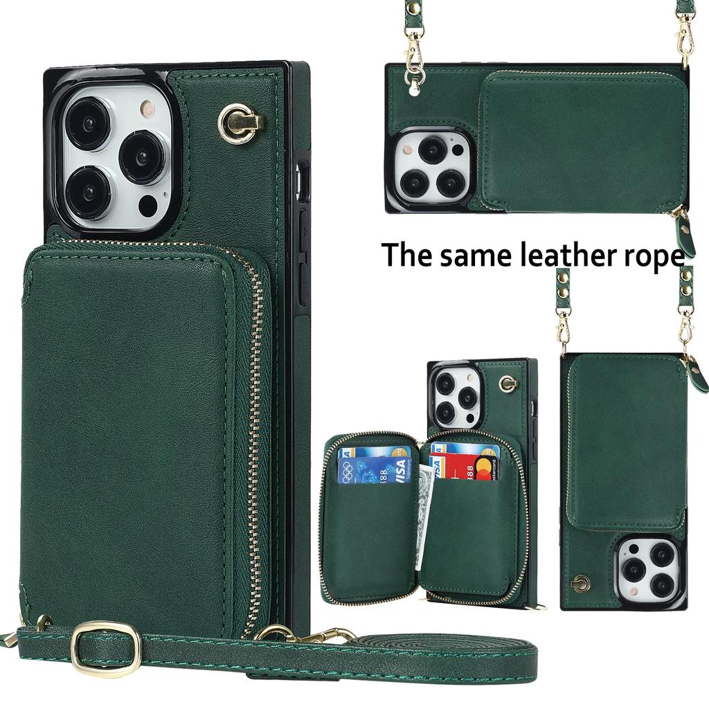 Zipper Purse Bag Card Holder Leather Flip Case For iPhone 14 15 16 Pro Max 12 13 X XS XR 7 8 Plus SE2022 Wallet RFID Stand Cover