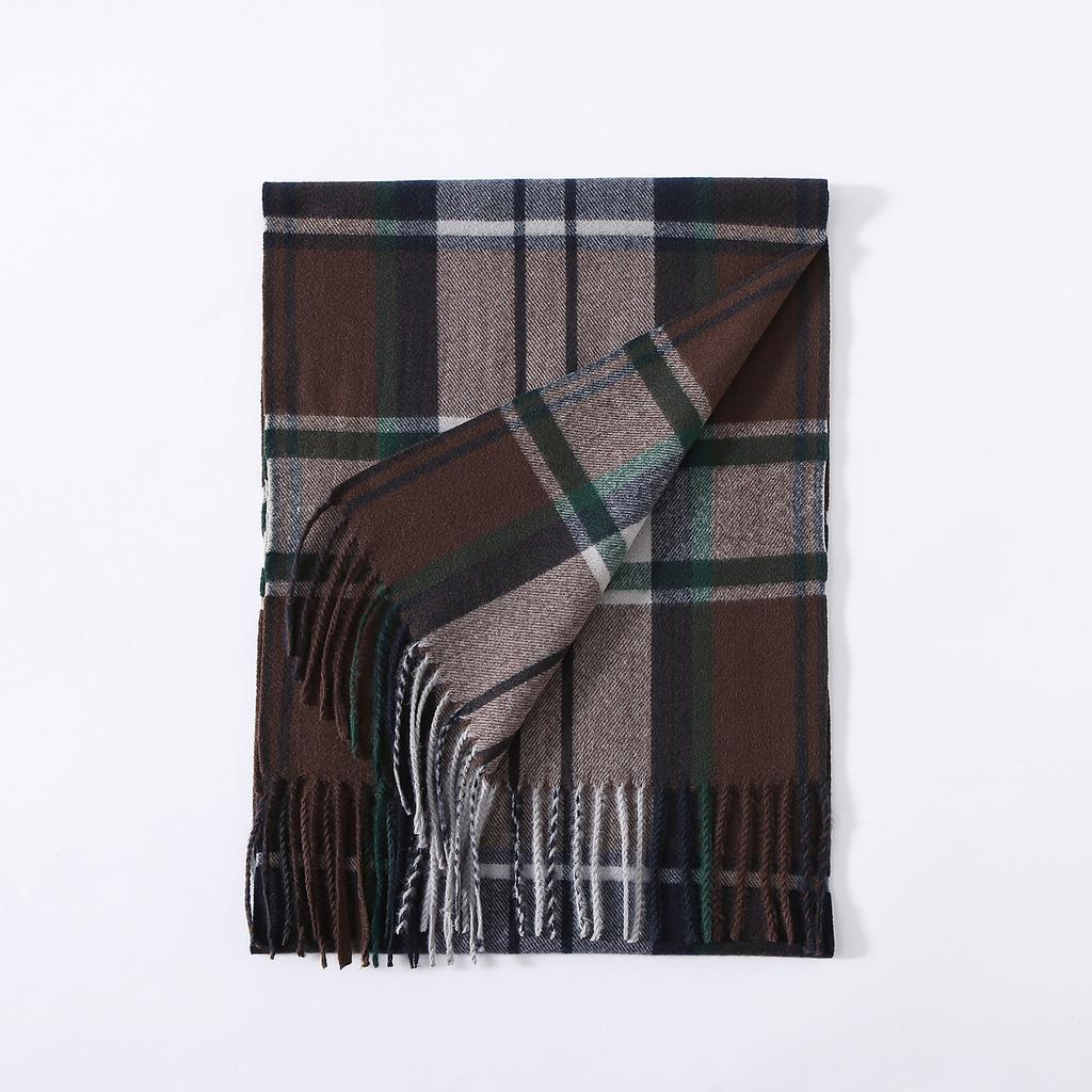 Autumn And Winter New Men'S Scarf Black And White British Style Imitation Cashmere Versatile Shawl Warm Double-Sided Scarf