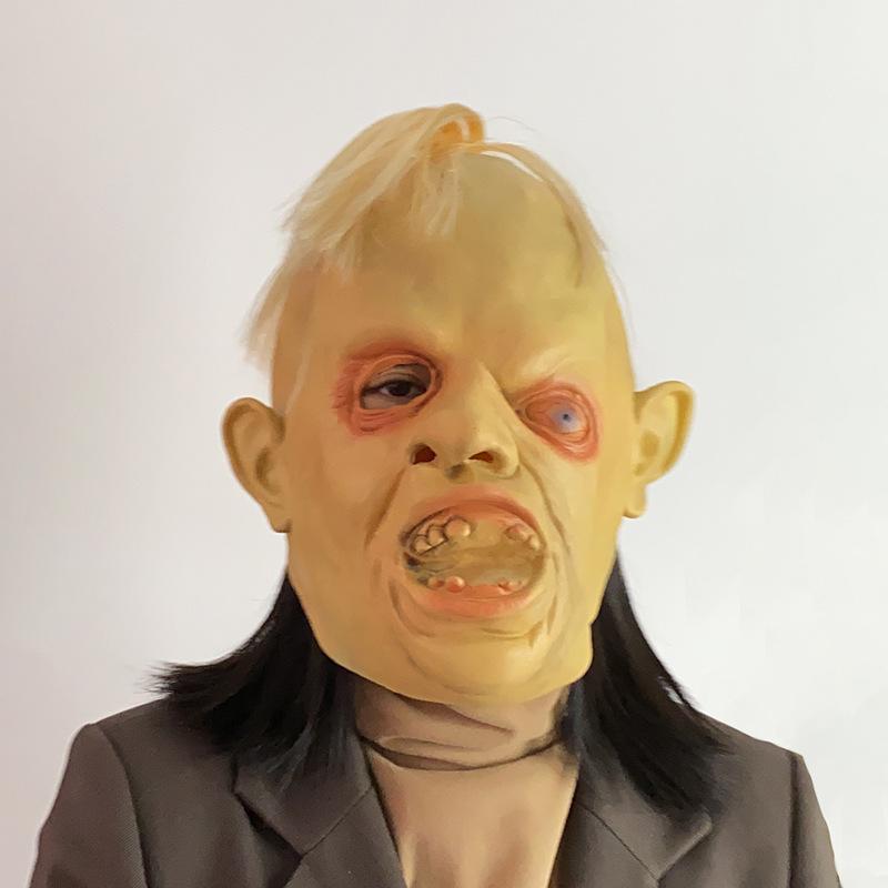 New Halloween Scary Slanted-Eyed Monster Mask Haunted house escape room is scary cosplay Prank prop zombie mask