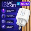 EWeLink WiFi Умная розетка 16А ЕС Умная розетка С мониторингом энергопотребления Функцией таймера Голосовое управление через Alexa Google
