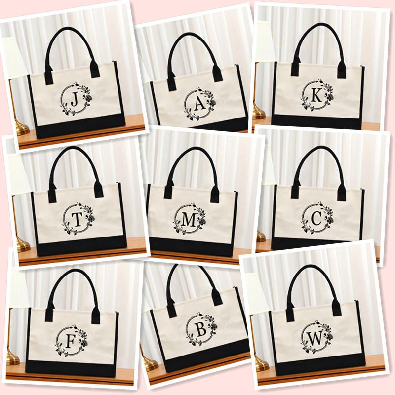 Холщовая сумка через плечо, большая вместительная сумка с принтом, женская модная легкая портативная сумка для подарков и покупок