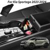Лоток в центральную консоль для Kia Sportage 2024 NQ5 Хранение в подлокотнике Автомобильный органайзер ABS Аксессуары Ящик для хранения в центральной консоли