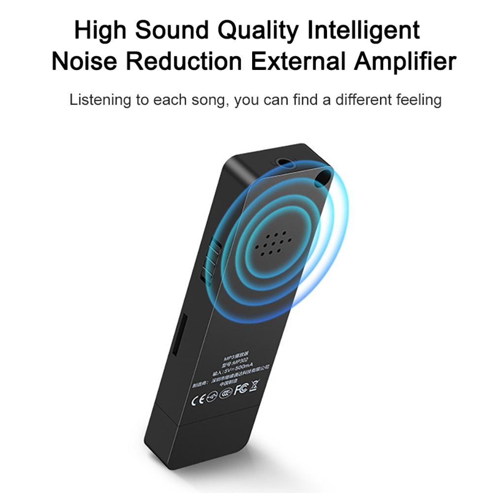 USB MP3-плеер Тонкий Модный Перезаряжаемый Портативный MP3-плеер для Музыки для Помещений и Улицы Белый